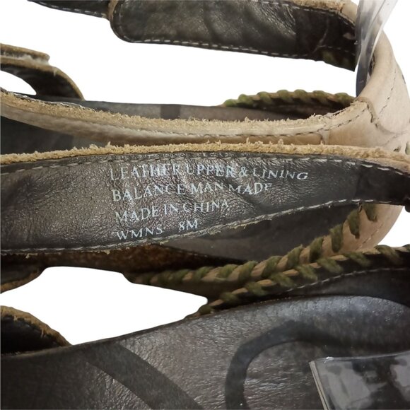 OTBT Soft White Leather Bohemian T Strap Sandals Size 8 - Picture 7 of 7